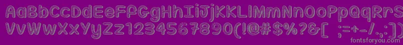 Weitere Informationen zur MfSippinOnSunshine-Schriftart MfSippinOnSunshine-Schriftart – Graue Schriften auf violettem Hintergrund