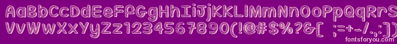 MfSippinOnSunshine Font – Pink Fonts on Purple Background