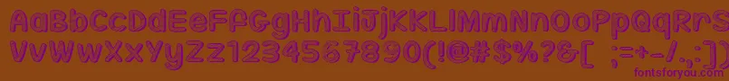 MfSippinOnSunshine Font – Purple Fonts on Brown Background