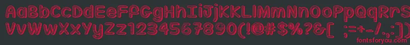 MfSippinOnSunshine Font – Red Fonts on Black Background