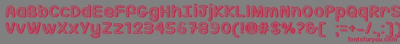 MfSippinOnSunshine Font – Red Fonts on Gray Background