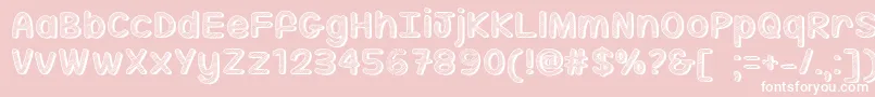 MfSippinOnSunshine-Schriftart – Weiße Schriften auf rosa Hintergrund