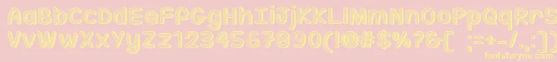 MfSippinOnSunshine Font – Yellow Fonts on Pink Background