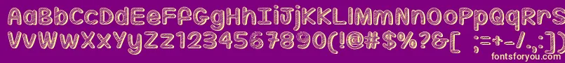 Weitere Informationen zur MfSippinOnSunshine-Schriftart MfSippinOnSunshine-Schriftart – Gelbe Schriften auf violettem Hintergrund
