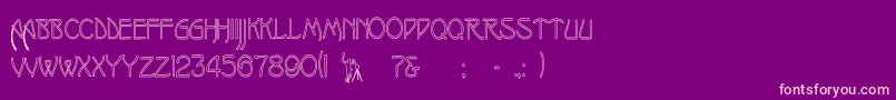 OakmoreHollow Font – Pink Fonts on Purple Background