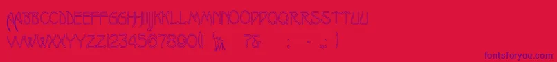 OakmoreHollow Font – Purple Fonts on Red Background