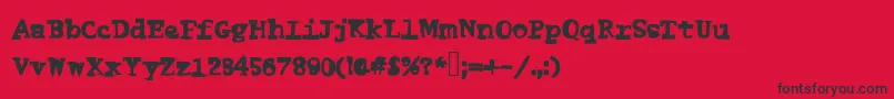 Funnyme Font – Black Fonts on Red Background