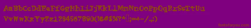 Funnyme Font – Brown Fonts on Purple Background