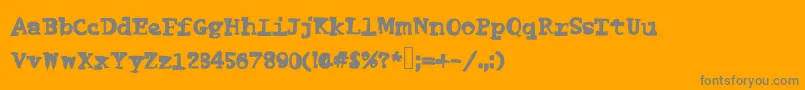 Funnyme Font – Gray Fonts on Orange Background