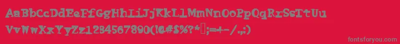 Funnyme-Schriftart – Graue Schriften auf rotem Hintergrund