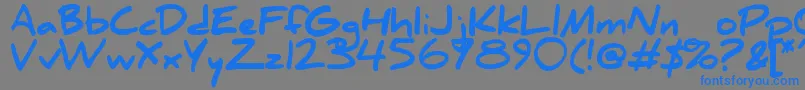 Danielbk Font – Blue Fonts on Gray Background
