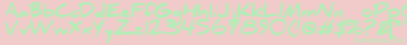 Danielbk Font – Green Fonts on Pink Background