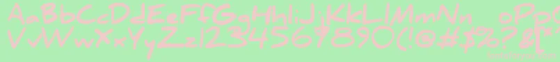 Danielbk Font – Pink Fonts on Green Background