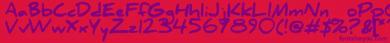 Danielbk Font – Purple Fonts on Red Background