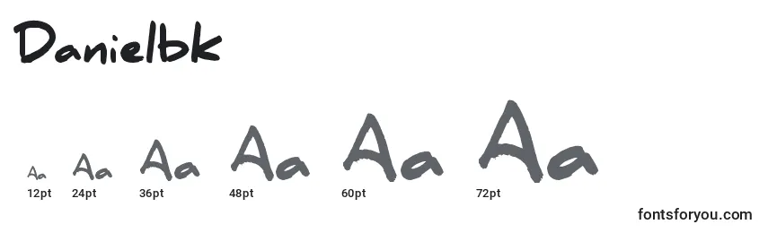 Размеры шрифта Danielbk