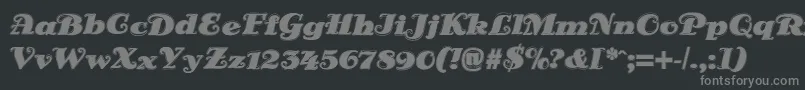 Шрифт DsSienaOutline – серые шрифты на чёрном фоне