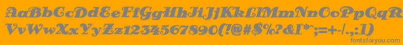 Fonte DsSienaOutline – fontes cinzas em um fundo laranja