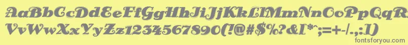 DsSienaOutline-Schriftart – Graue Schriften auf gelbem Hintergrund