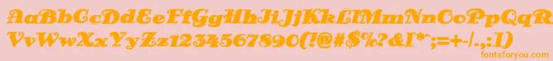 fuente DsSienaOutline – Fuentes Naranjas Sobre Fondo Rosa
