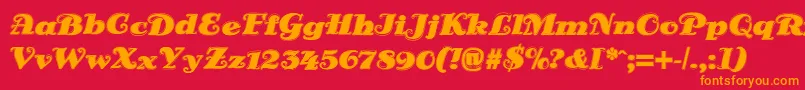 Шрифт DsSienaOutline – оранжевые шрифты на красном фоне