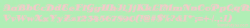 fuente DsSienaOutline – Fuentes Rosadas Sobre Fondo Verde