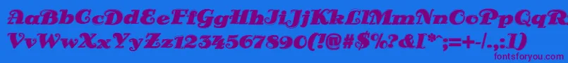 DsSienaOutline Font – Purple Fonts on Blue Background