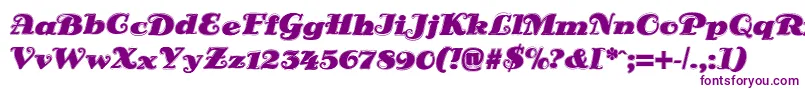 DsSienaOutline-Schriftart – Violette Schriften auf weißem Hintergrund