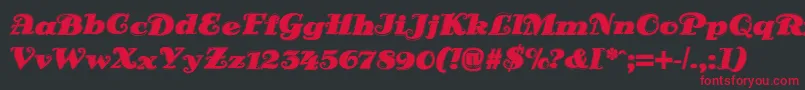 DsSienaOutline Font – Red Fonts on Black Background