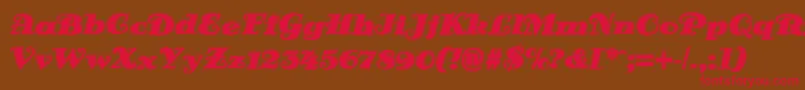 DsSienaOutline Font – Red Fonts on Brown Background