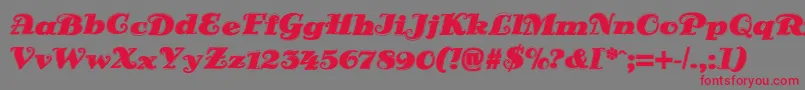 DsSienaOutline Font – Red Fonts on Gray Background
