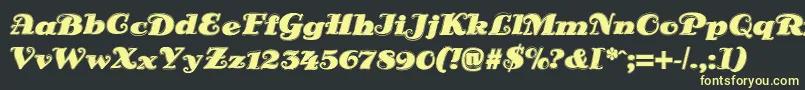 Шрифт DsSienaOutline – жёлтые шрифты на чёрном фоне