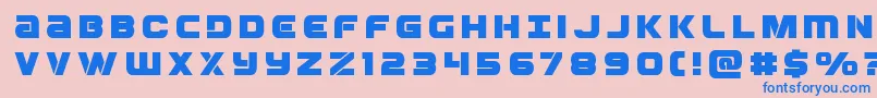 フォントOzdatitle – ピンクの背景に青い文字