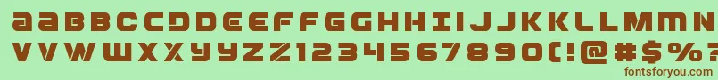 Ozdatitle Font – Brown Fonts on Green Background