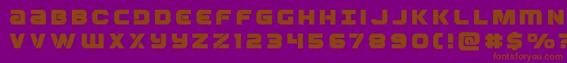 Ozdatitle-fontti – ruskeat fontit violetilla taustalla