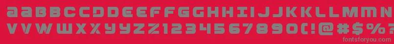 Ozdatitle Font – Gray Fonts on Red Background