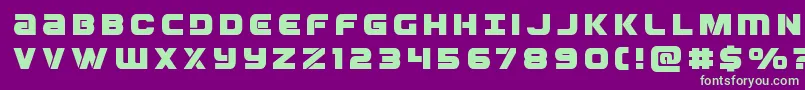 Ozdatitle Font – Green Fonts on Purple Background