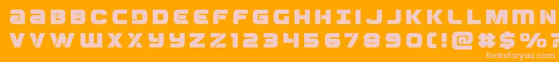 Ozdatitle Font – Pink Fonts on Orange Background