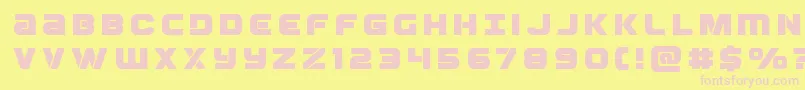 Ozdatitle-fontti – vaaleanpunaiset fontit keltaisella taustalla