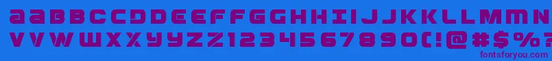 Ozdatitle Font – Purple Fonts on Blue Background