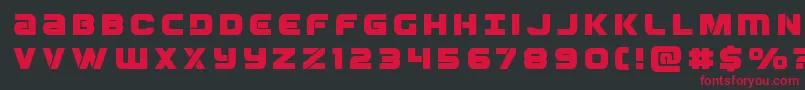 Ozdatitle Font – Red Fonts on Black Background