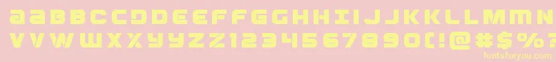 Ozdatitle Font – Yellow Fonts on Pink Background