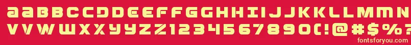 Ozdatitle Font – Yellow Fonts on Red Background