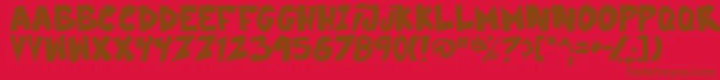 fuente 30pakgirlBoldTbs – Fuentes Marrones Sobre Fondo Rojo
