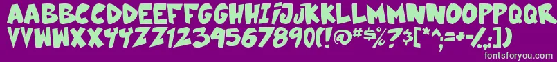 30pakgirlBoldTbs Font – Green Fonts on Purple Background