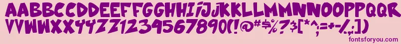 30pakgirlBoldTbs Font – Purple Fonts on Pink Background