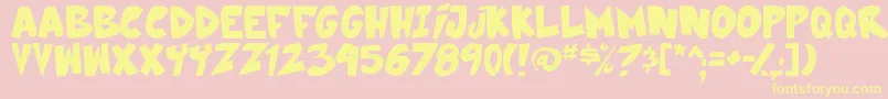 30pakgirlBoldTbs Font – Yellow Fonts on Pink Background