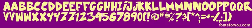 30pakgirlBoldTbs Font – Yellow Fonts on Purple Background