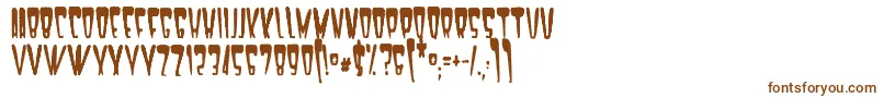 Шрифт Satan1981 – коричневые шрифты на белом фоне
