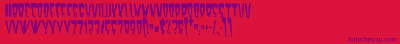 Satan1981 Font – Purple Fonts on Red Background