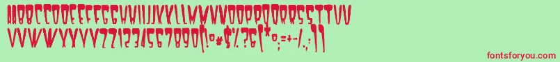 Satan1981 Font – Red Fonts on Green Background